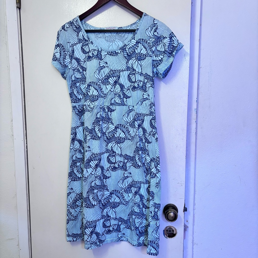Fresh Produce Sky Blue Butterfly Print Mini Dress